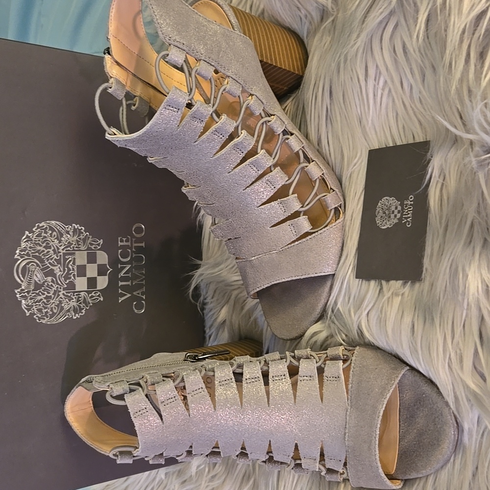 Vince Camuto Silver Heeled Sandals